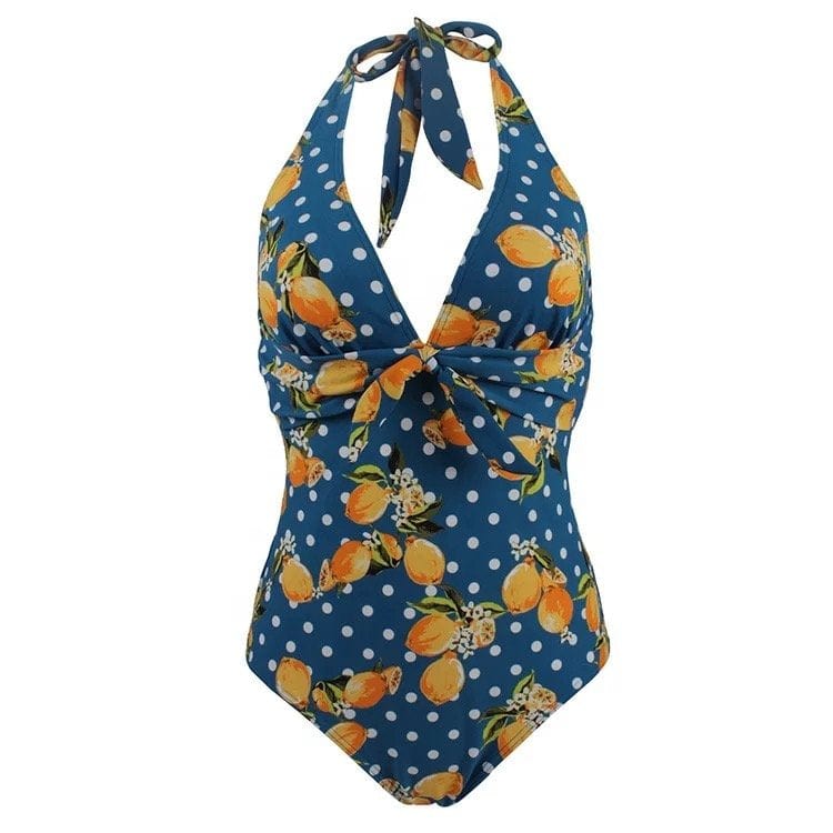 BettyliciousUK Swimsuit Bettylicious Lemon and Polka Dot Swimsuit