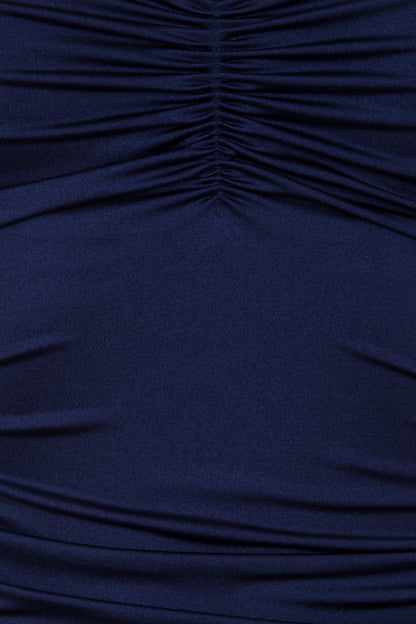BettyliciousUK Swimsuit Esther Williams Navy Blue Vintage Style Swimsuit with Tummy Control