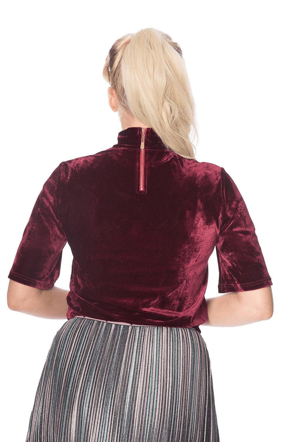 BettyliciousUK Top Velour Vintage Style Turtle Top by Banned Apparel