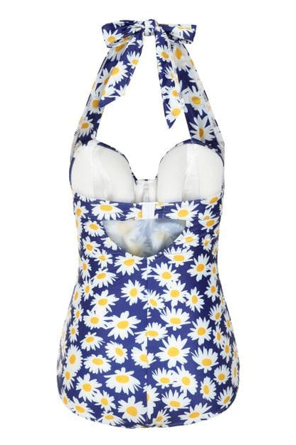 BettyliciousUK Underwired Swimsuits Bettylicious ECO Underwired Swimsuit Daisy Print in Navy