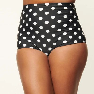 BettyliciousUK Unique Vintage Black & White Polka Dot Louise Bottoms