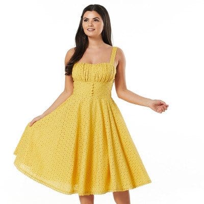 BettyliciousUK Valerie Mustard Sundress by Timeless London.