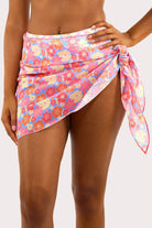 Wolf and Whistle Sarong One size Floral Tie Side Sarong