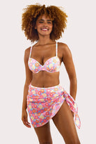 Wolf and Whistle Sarong One size Floral Tie Side Sarong